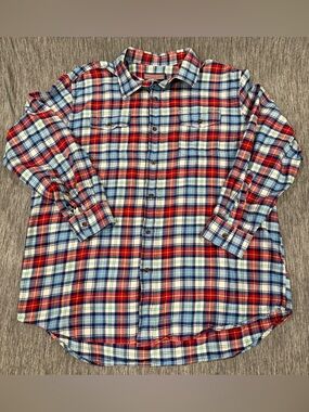 Vineyard Vines Owen Shirt. Red, Blue & White Plaid Button-Down Shirt
